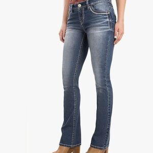 WallFlower Women's Bootcut Mid-Rise Insta Stretch Jeans